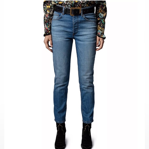 $268 NWOT Zadig & Voltaire Mamma Denim jeans size 25 - Picture 1 of 12